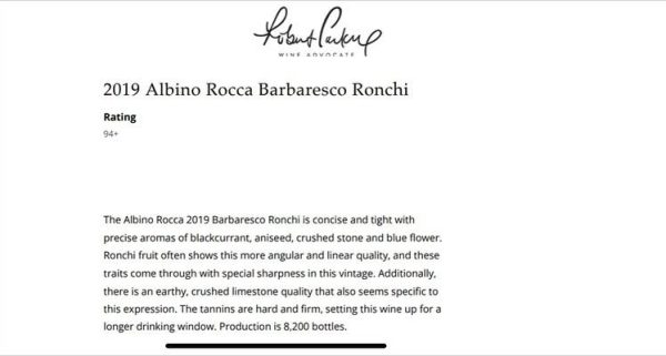 ALBINO ROCCA BARBARESCO RONCHI DOCG
