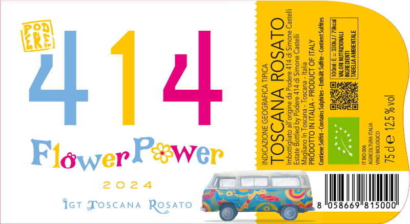 PODERE 414 FLOWER POWER IGT TOSCANA ROSATO BIO - obrazek 2