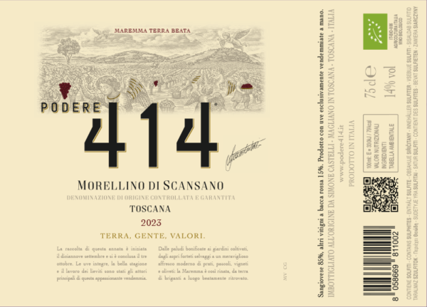 PODERE 414 MORELINNO DI SCANSANO DOCG BIO