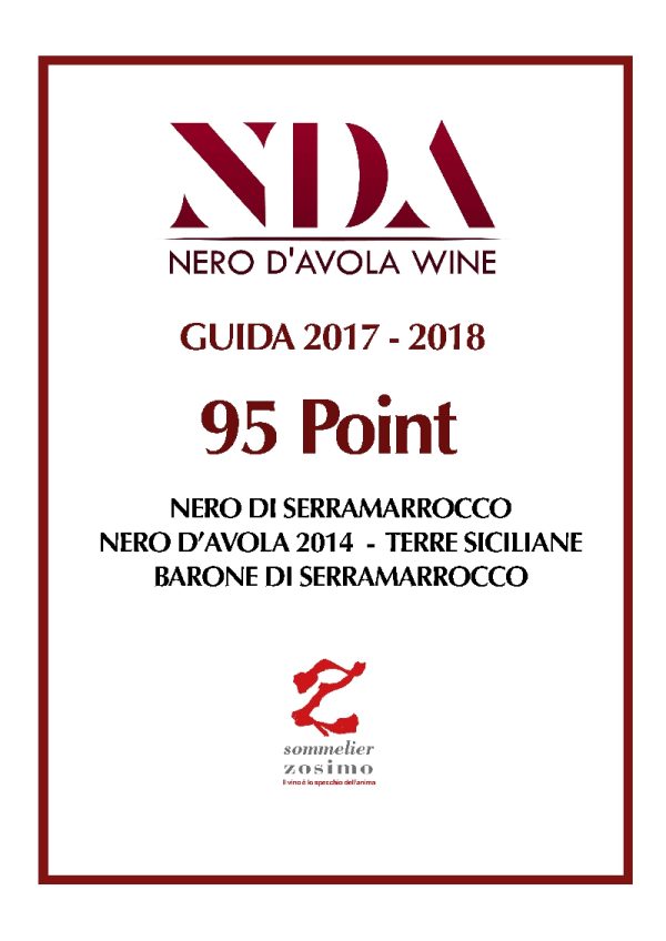 BARONE DI SERRAMARROCCO NERO DI SERRAMARROCCO TERRE SICILIANE IGP