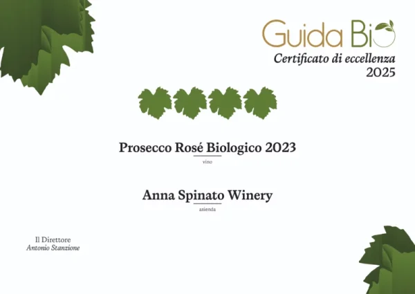 ANNA SPINATO ORGANIC PROSECCO MILLESIMATO ROSÉ DOC BRUT