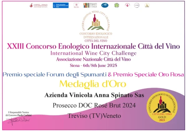 ANNA SPINATO PROSECCO ROSÉ MILLESIMATO DOC BRUT 200 ML