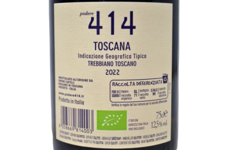 PODERE 414 TREBBIANO TOSCANO IGT BIO - obrazek 4