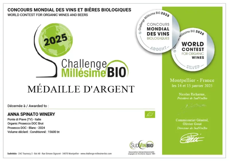 ANNA SPINATO ORGANIC PROSECCO MILLESIMATO DOC BRUT - obrazek 7