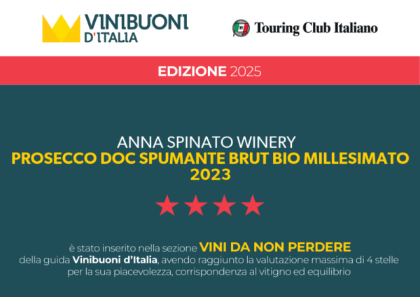 ANNA SPINATO ORGANIC PROSECCO MILLESIMATO DOC BRUT