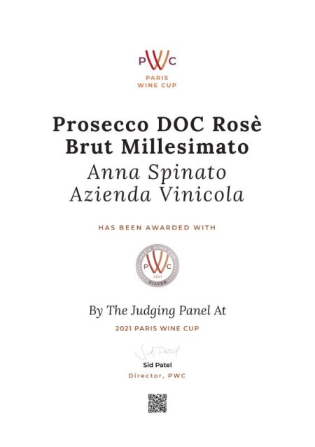 ANNA SPINATO PROSECCO ROSÉ MILLESIMATO DOC BRUT 200 ML - obrazek 9
