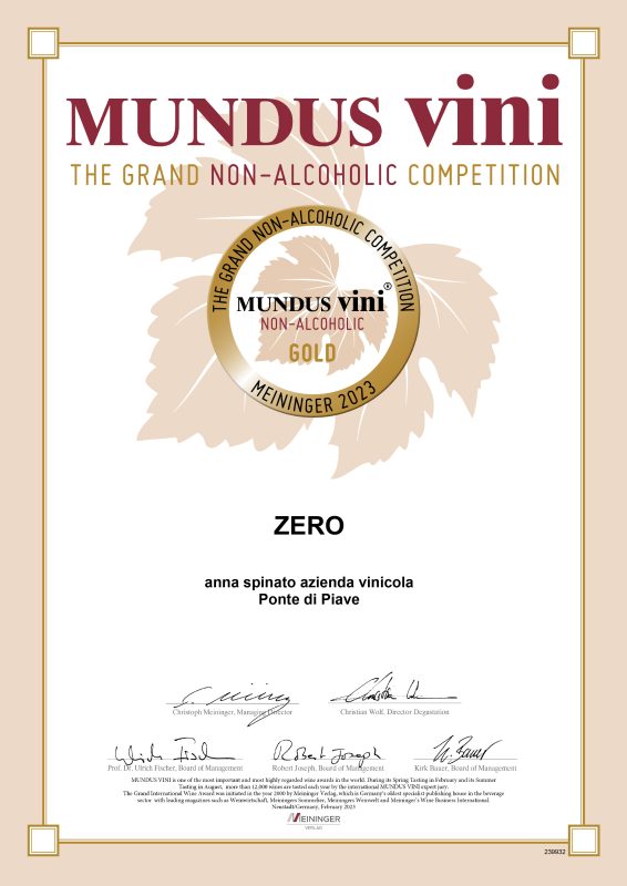 ANNA SPINATO "ZERO" SPARKLING SWEET GRAPE JUICE 0%