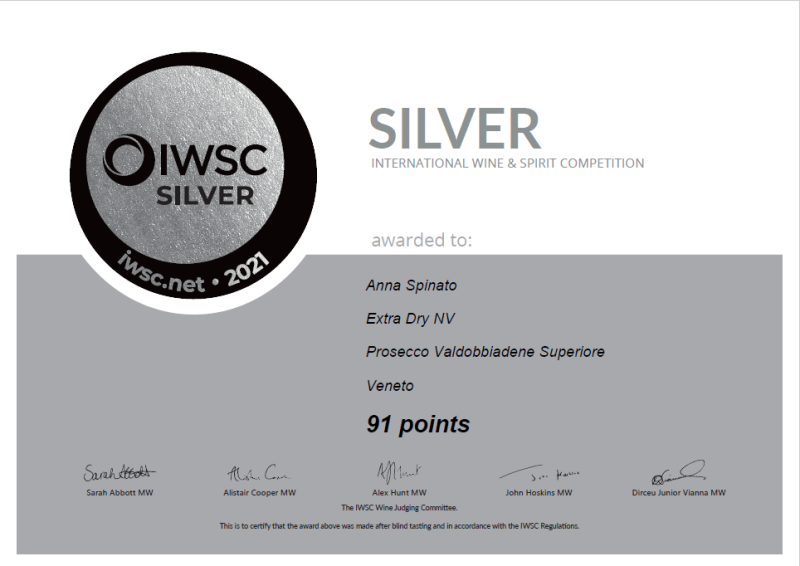 ANNA SPINATO VALDOBBIADENE PROSECCO SUPERIORE DOCG EXTRA DRY - obrazek 10