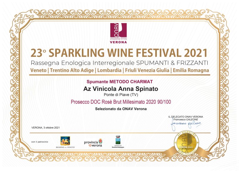 ANNA SPINATO PROSECCO ROSÉ MILLESIMATO DOC BRUT 200 ML - obrazek 10