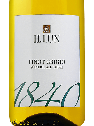 H. LUN 1840 PINOT GRIGIO ALTO ADIGE DOC - obrazek 2