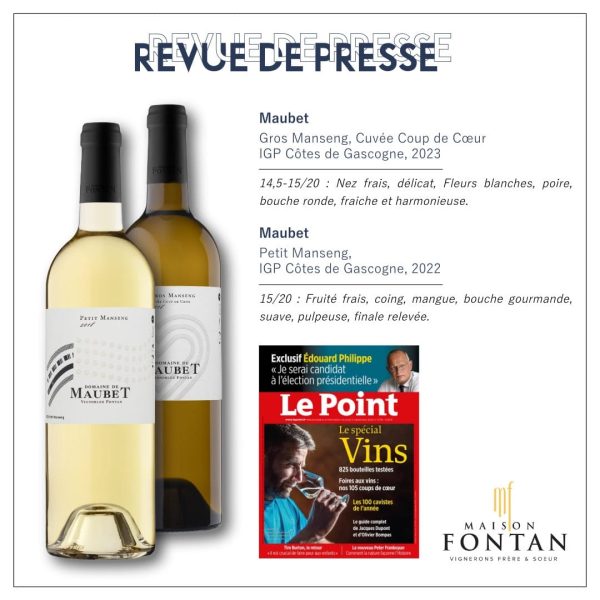 MAISON FONTAN MAUBET PETIT MANSENG CÔTES DE GASCOGNE