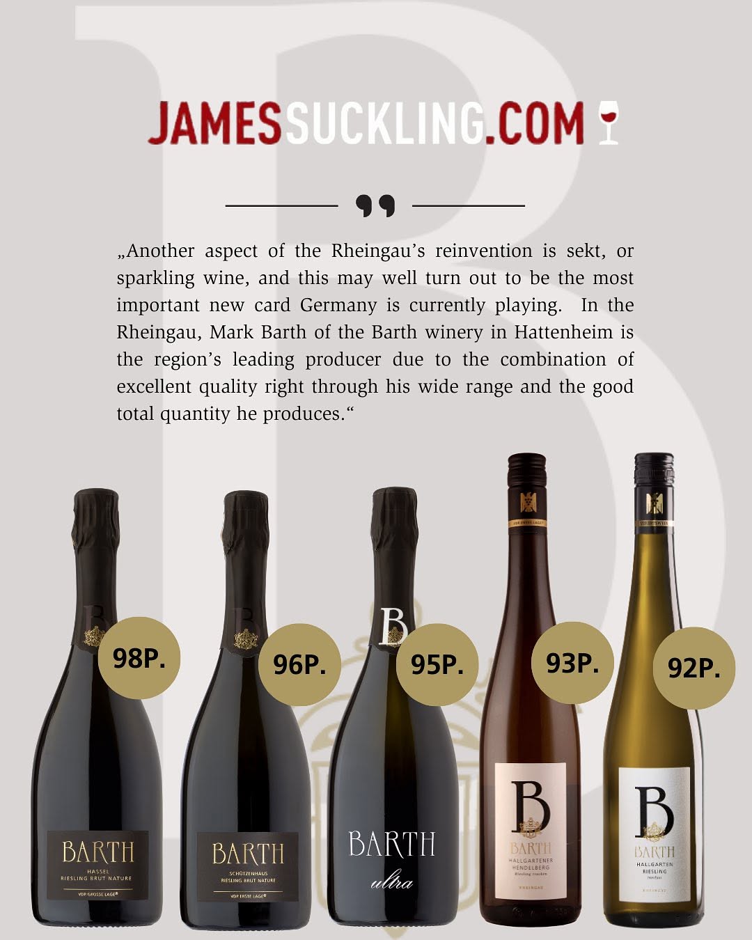 WEIN-UND SEKTGUT BARTH SEKT SCHÜTZENHAUS RIESLING BRUT NATURE VDP.ERSTE LAGE® BIO RHEINGAU - obrazek 5