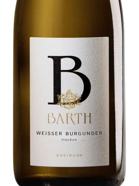 WEIN-UND SEKTGUT BARTH WEISSER BURGUNDER TROCKEN BIO RHEINGAU - obrazek 2