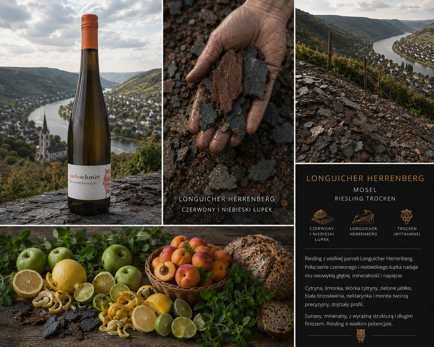 WEINGUT CARLO SCHMITT HERRENBERG RIESLING GG TROCKEN MOSEL - obrazek 2