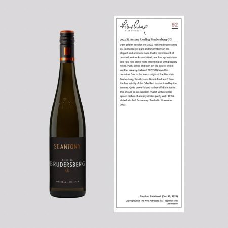 ST. ANTONY BRUDERSBERG RIESLING (GG) VDP.GROSSES GEWÄCHS® RHEINHESSEN - obrazek 2